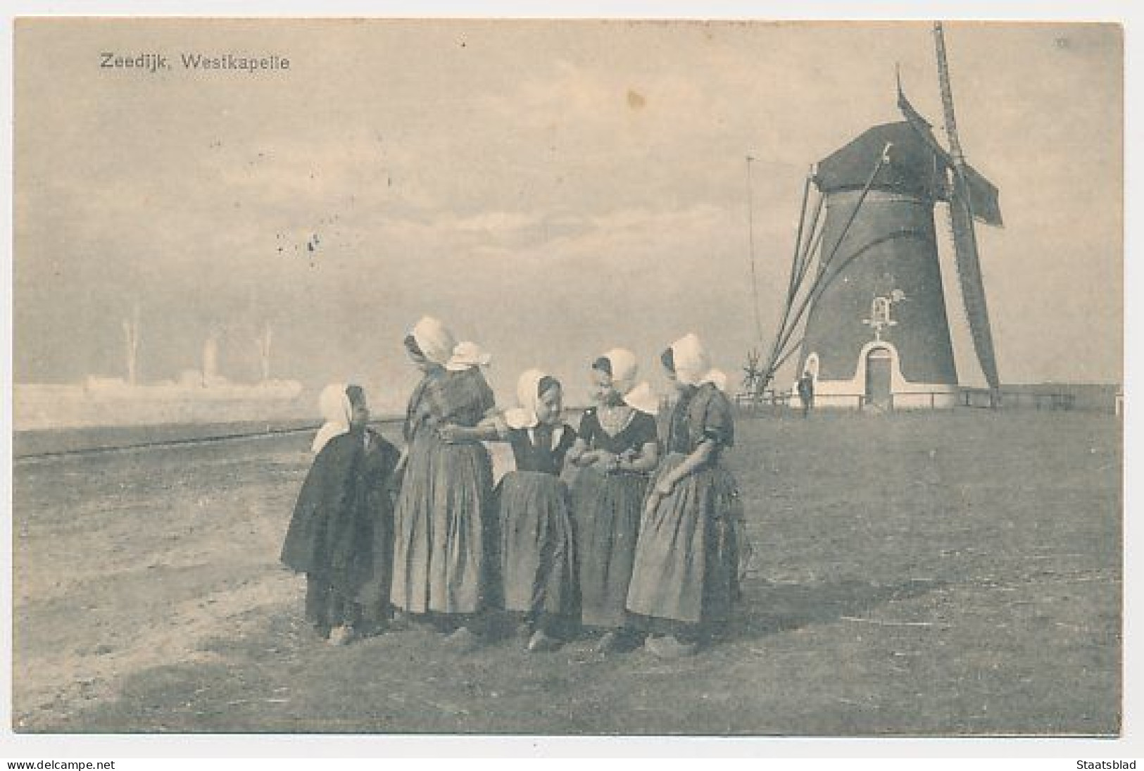 14- Prentbriefkaart Westkapelle 1917 - Zeedijk - Westkapelle