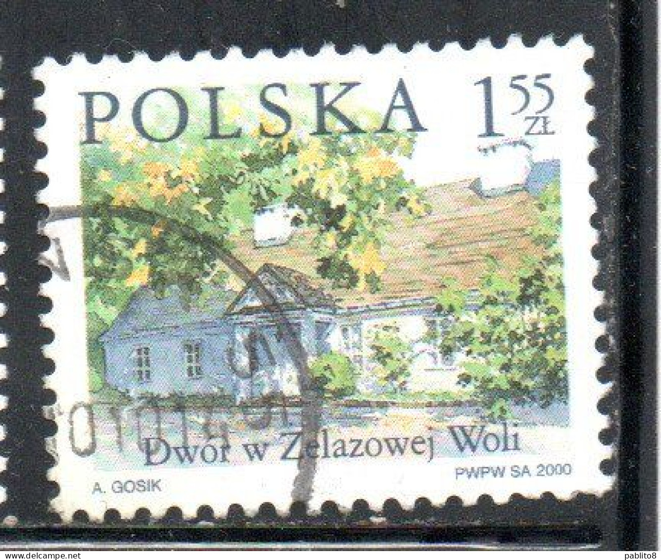 POLONIA POLAND POLSKA 2000 COUNTRY ESTATES ZELAZOWA WOLA 1.55z USED USATO OBLITERE' - Oblitérés