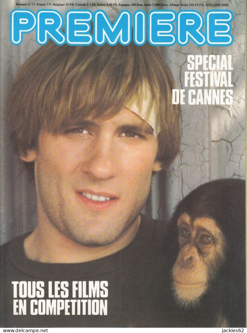 07/ PREMIERE N° 17/1978, Voir Sommaire, Cannes, Depardieu, Fiches Et Poster Inclus - Cinema