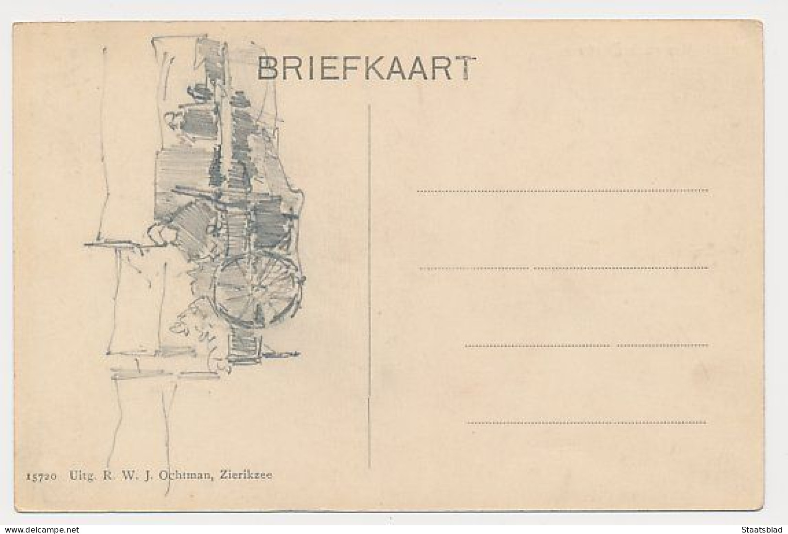 14- Prentbriefkaart Zierikzee - Havendijk - Zierikzee