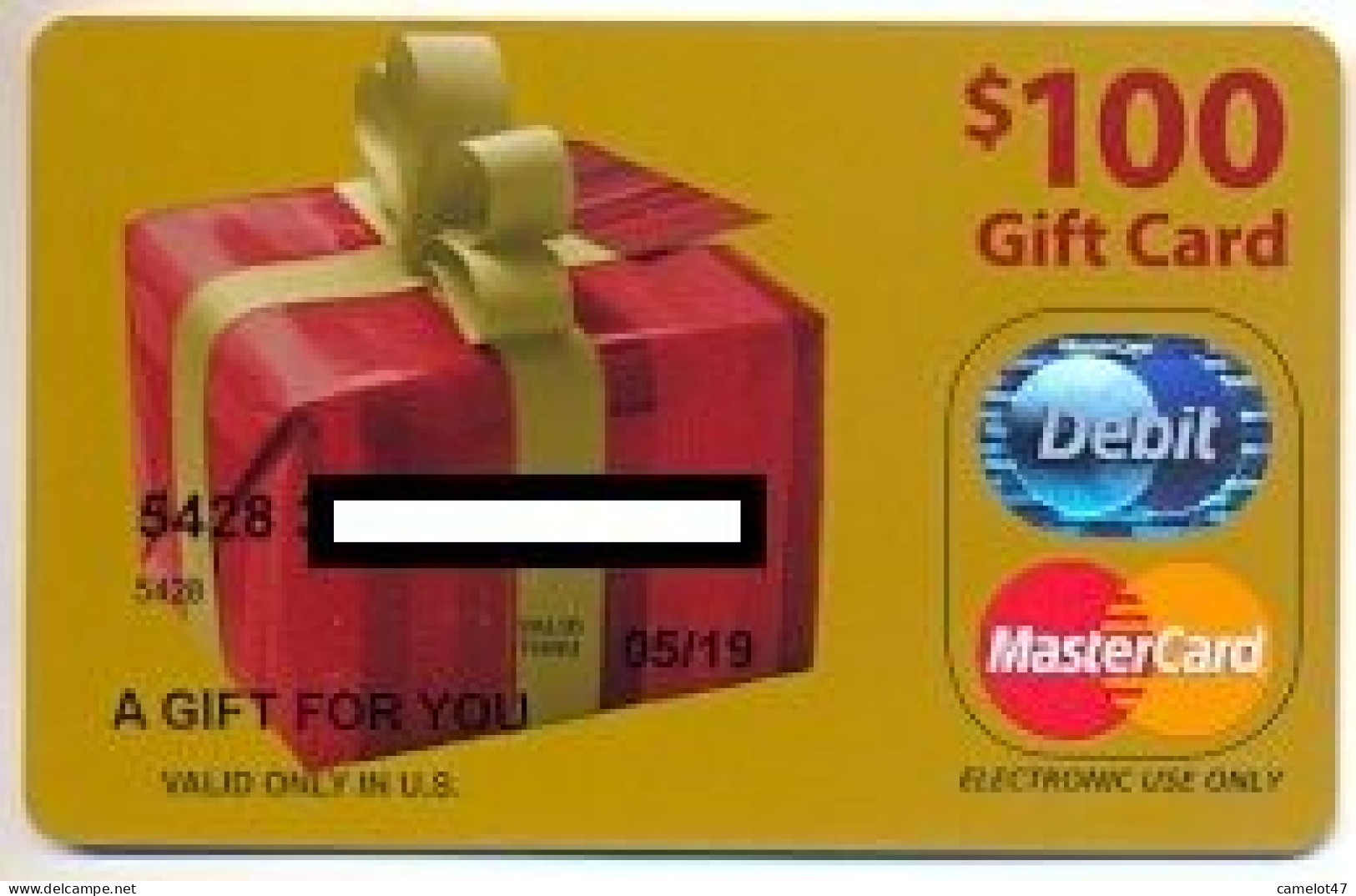 MasterCard, U.S.A., Carte Cadeau Pour Collection, Sans Valeur, # Mastercard-9 - Cartes De Fidélité Et Cadeau