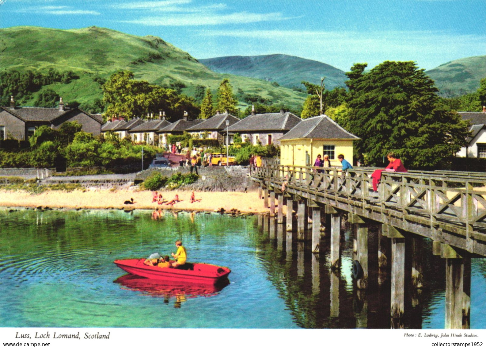 DUNBARTONSHIRE, LUSS, LOCH LOMOND, BRIDGE, ARCHITECTURE, BOAT, BEACH, SCOTLAND, UNITED KINGDOM, POSTCARD - Dunbartonshire