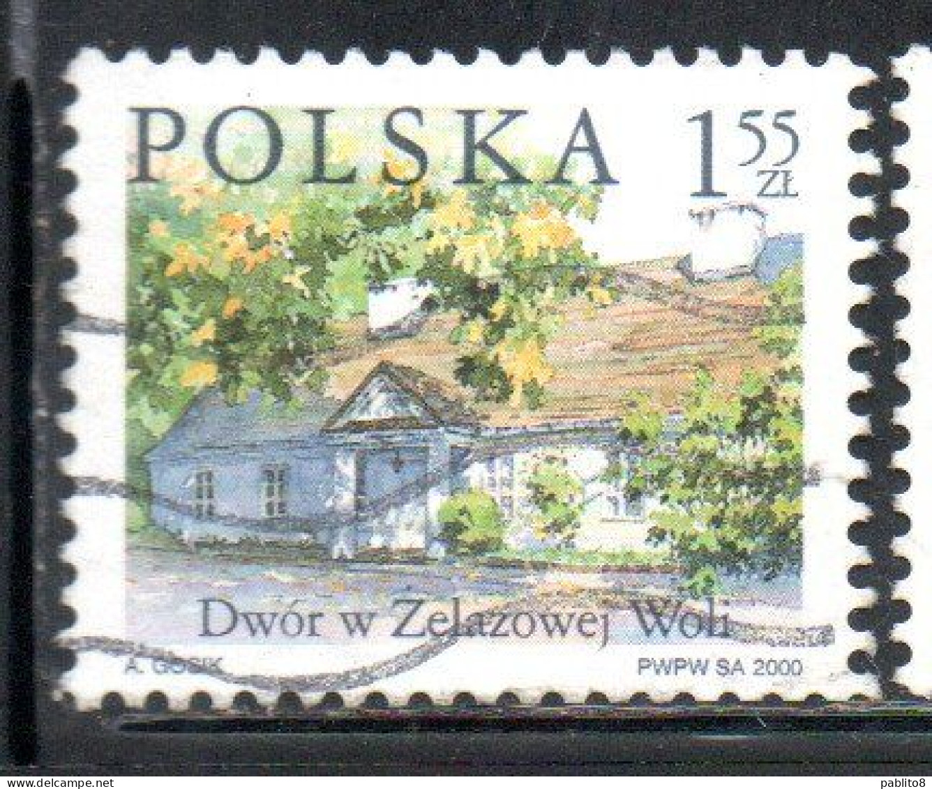 POLONIA POLAND POLSKA 2000 COUNTRY ESTATES ZELAZOWA WOLA 1.55z USED USATO OBLITERE' - Used Stamps
