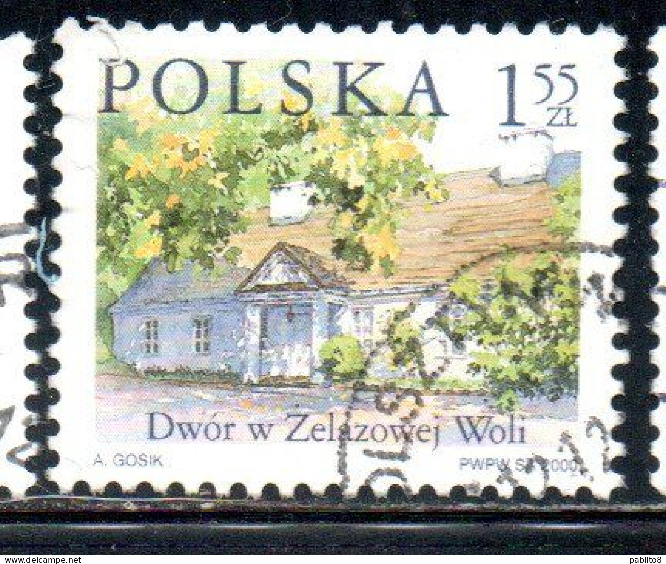 POLONIA POLAND POLSKA 2000 COUNTRY ESTATES ZELAZOWA WOLA 1.55z USED USATO OBLITERE' - Gebraucht