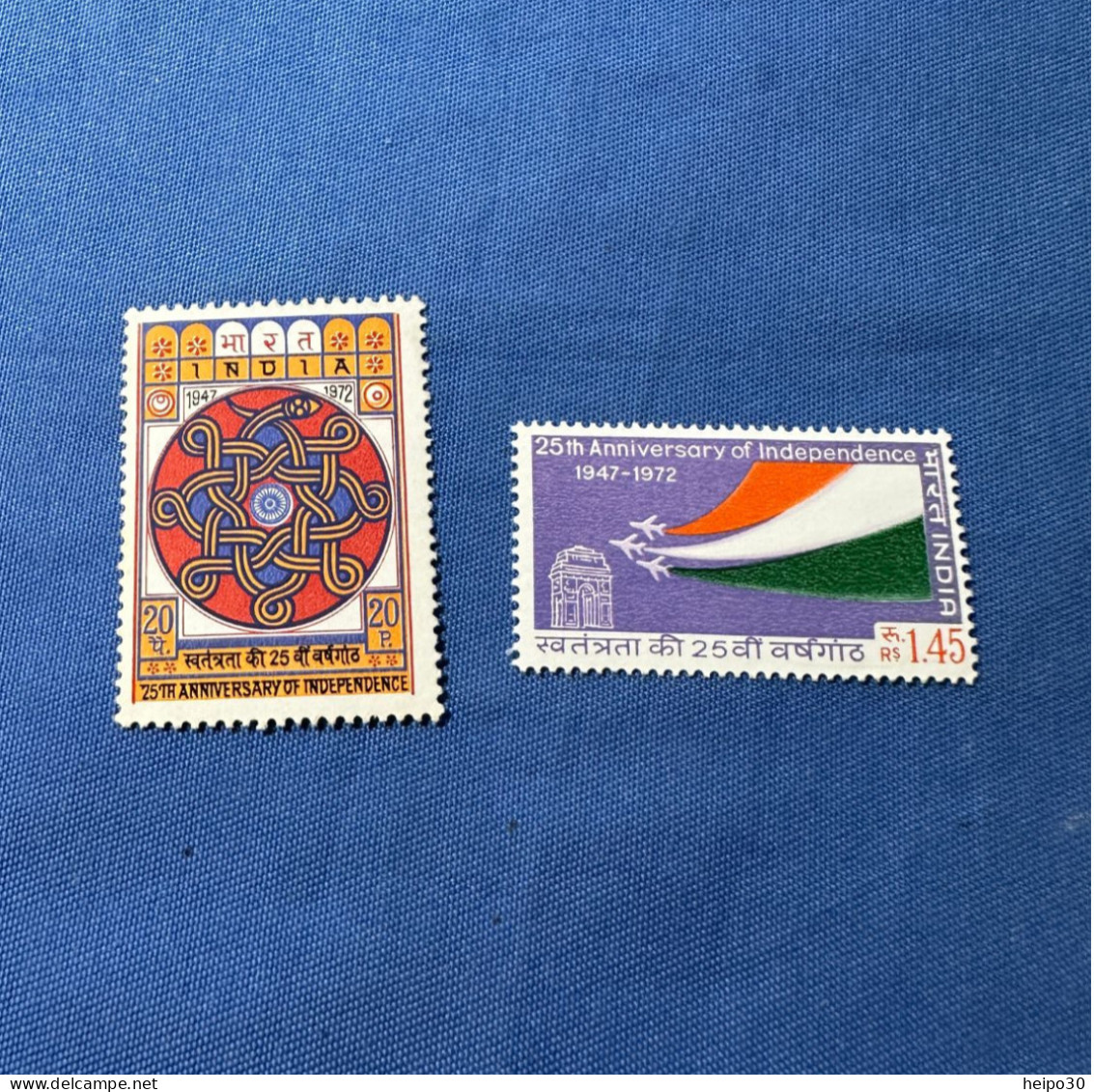 India 1973 Michel 553-54 Unabhängigkeit 25 Jahre MNH - Ungebraucht