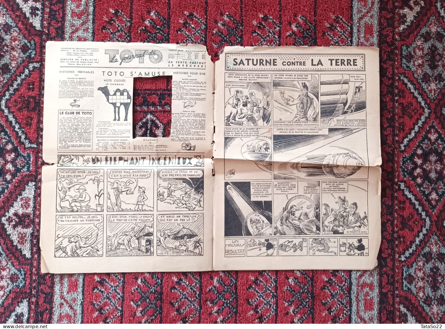 Le Journal De Toto N° 74 - Jeudi ?? Août 1938 - Les Aventures De Toto - Autres & Non Classés