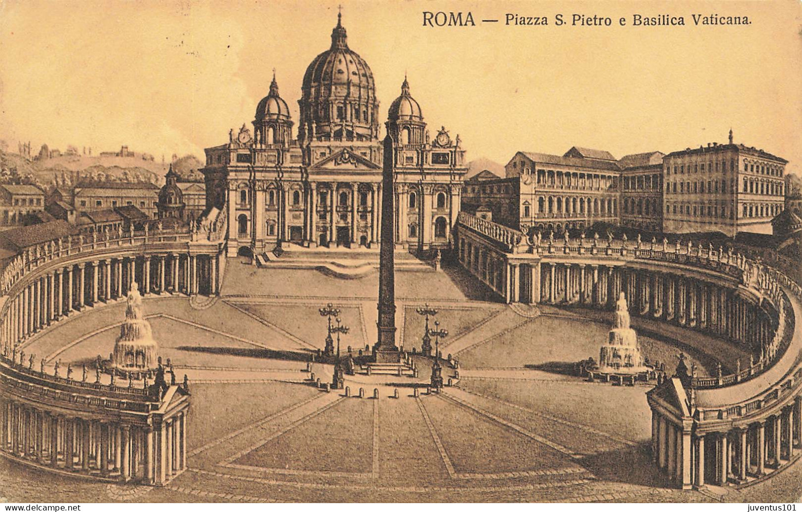 CPA Roma-Piazza S.Pietro E Basilica Vaticana-Timbre      L2673 - Places