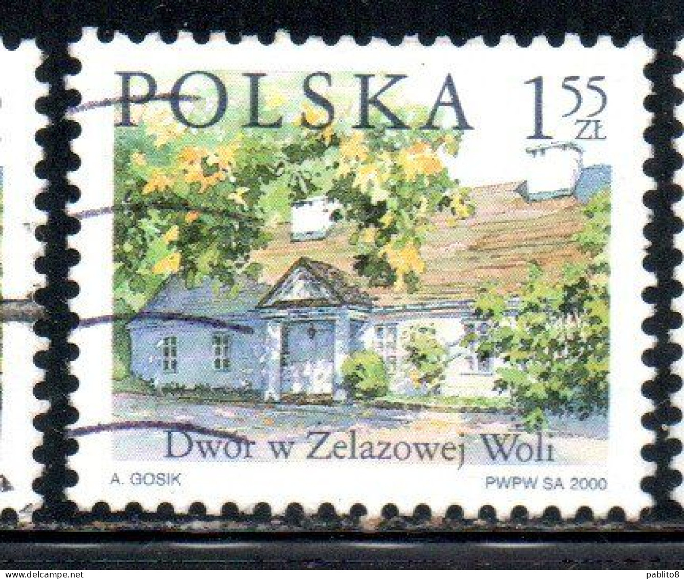 POLONIA POLAND POLSKA 2000 COUNTRY ESTATES ZELAZOWA WOLA ZELAZOWEJ WOLI 1.55z USED USATO OBLITERE' - Used Stamps