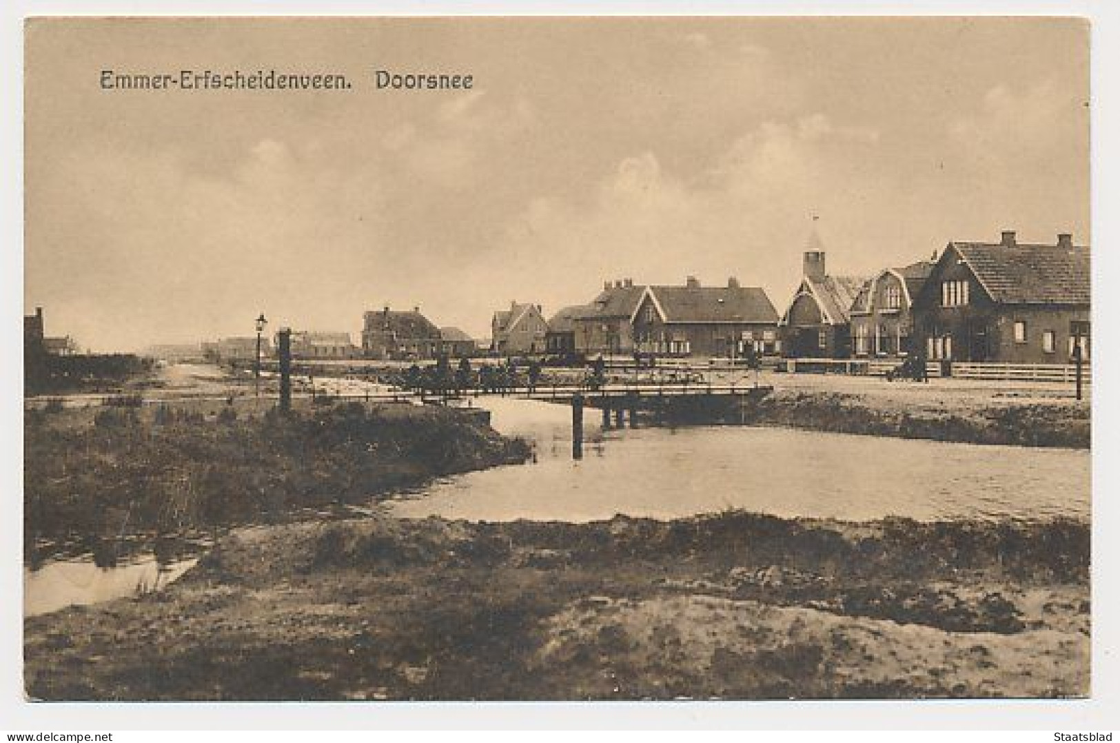 14- Prentbriefkaart Emmer- Erfscheidenveen 18?? - Doorsnee - Autres & Non Classés