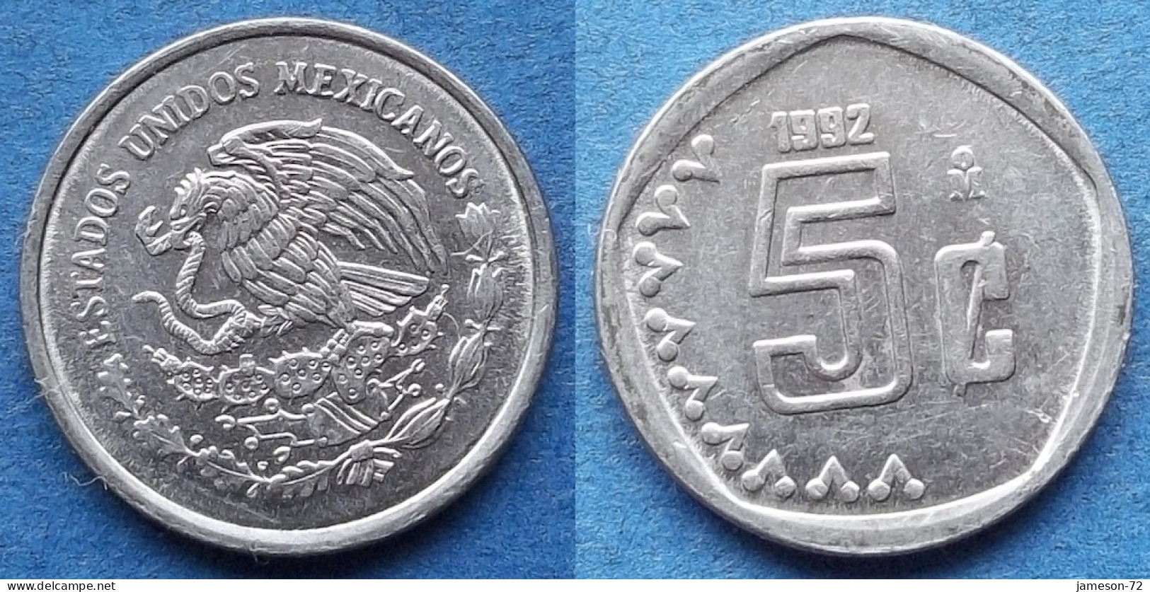 MEXICO - 5 Centavos 1992 Mo KM# 546 Estados Unidos Mexicanos Monetary Reform (1993) - Edelweiss Coins - Messico