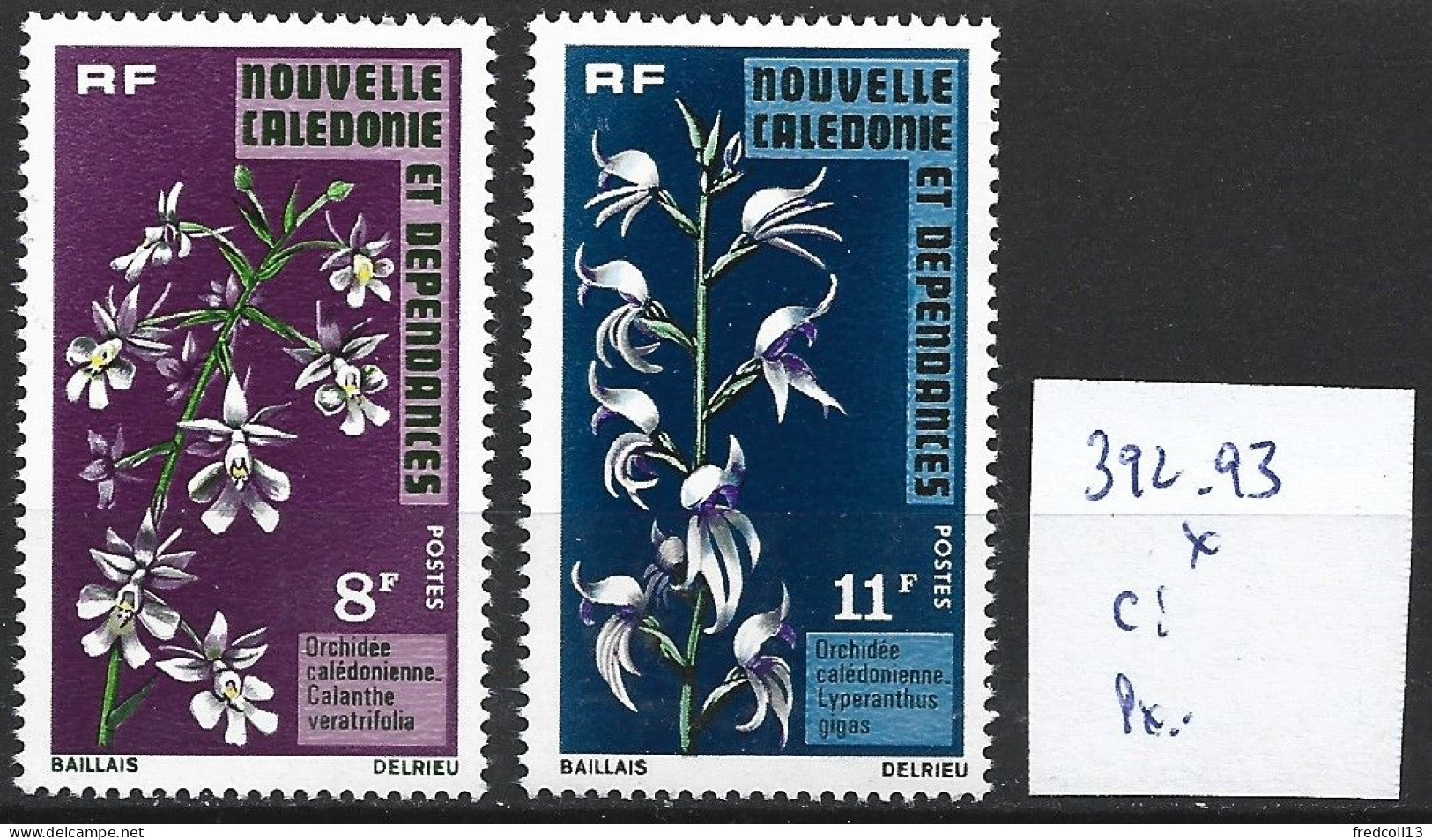 NOUVELLE-CALEDONIE 392-93 * Côte 7.50 € - Unused Stamps