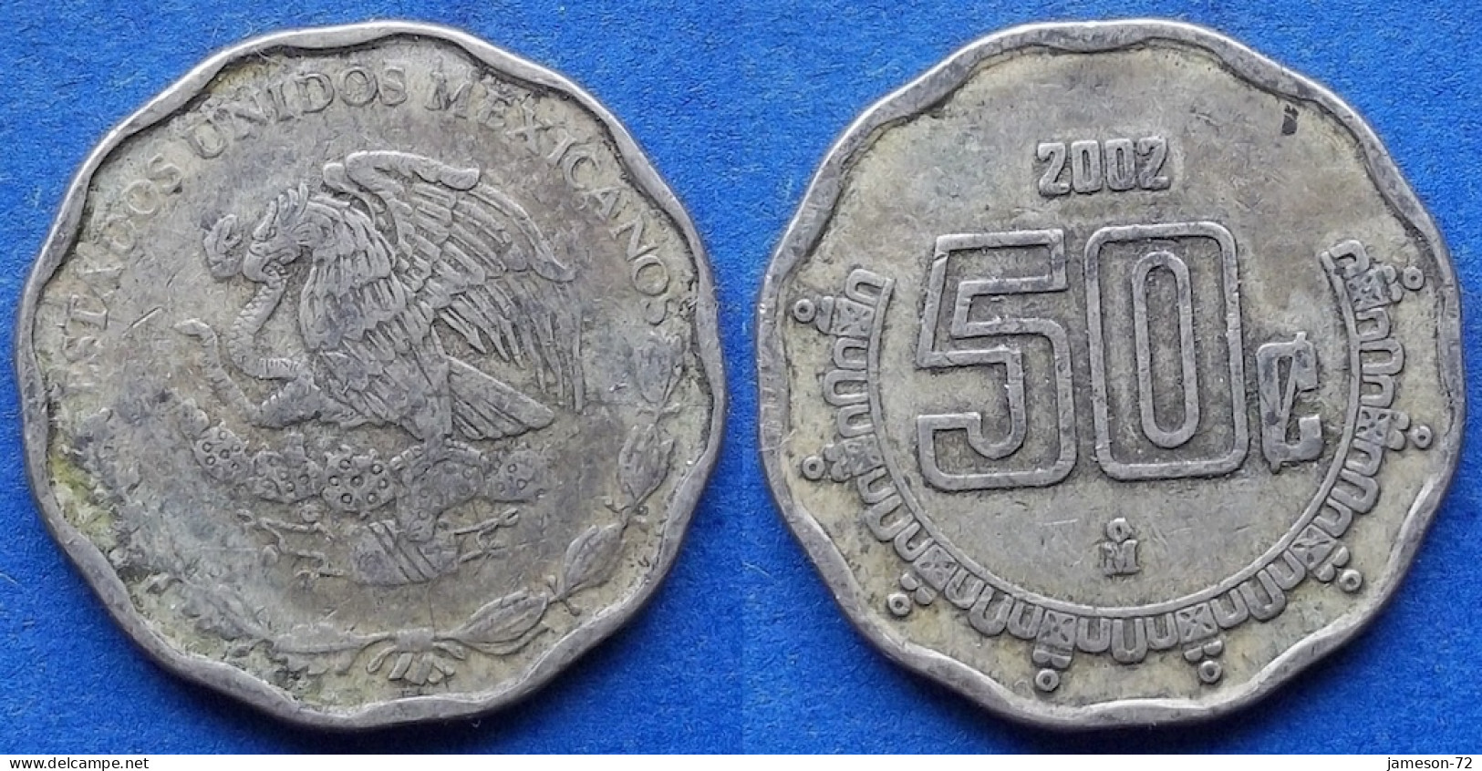 MEXICO - 50 Centavos 2002 Mo KM# 549 Estados Unidos Mexicanos Monetary Reform (1993) - Edelweiss Coins - Mexico