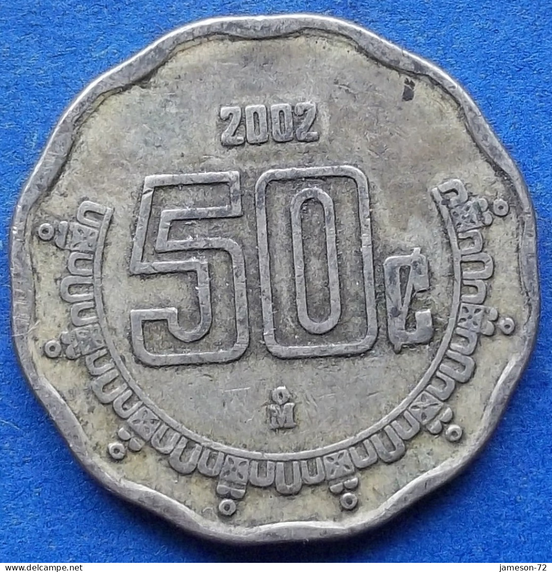 MEXICO - 50 Centavos 2002 Mo KM# 549 Estados Unidos Mexicanos Monetary Reform (1993) - Edelweiss Coins - Mexico