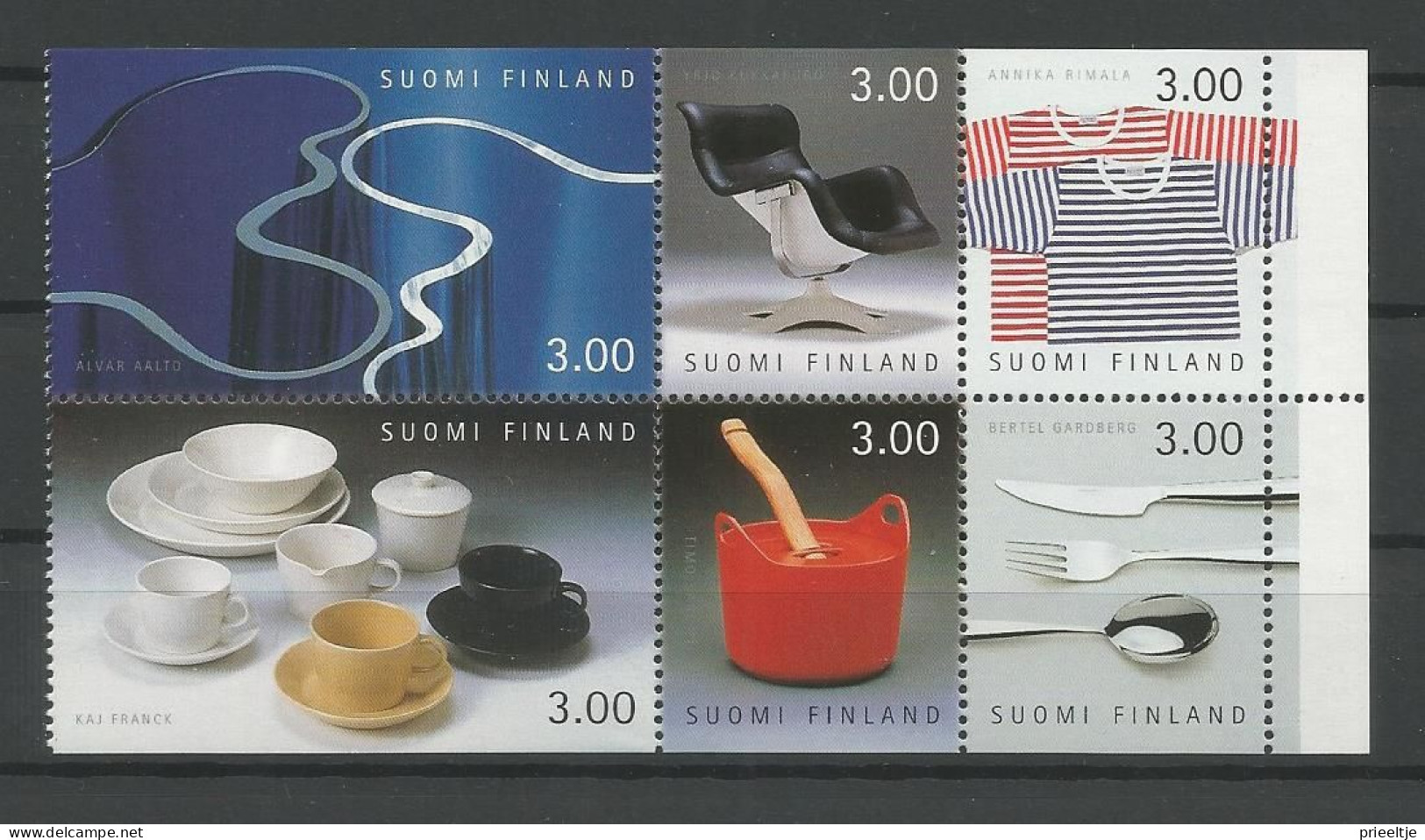 Finland 1998 Design 6-block Y.T. 1417/1422 ** - Unused Stamps