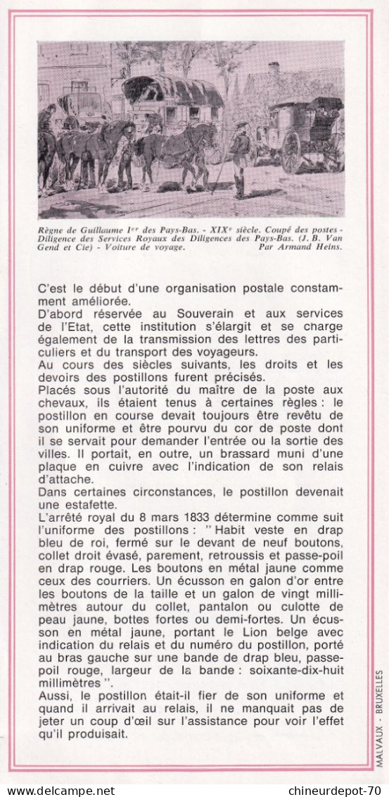 Administration Des Postes Belge émission D'un Timbre Poste Spécial  N°7 1967 édité En Français - Briefe U. Dokumente