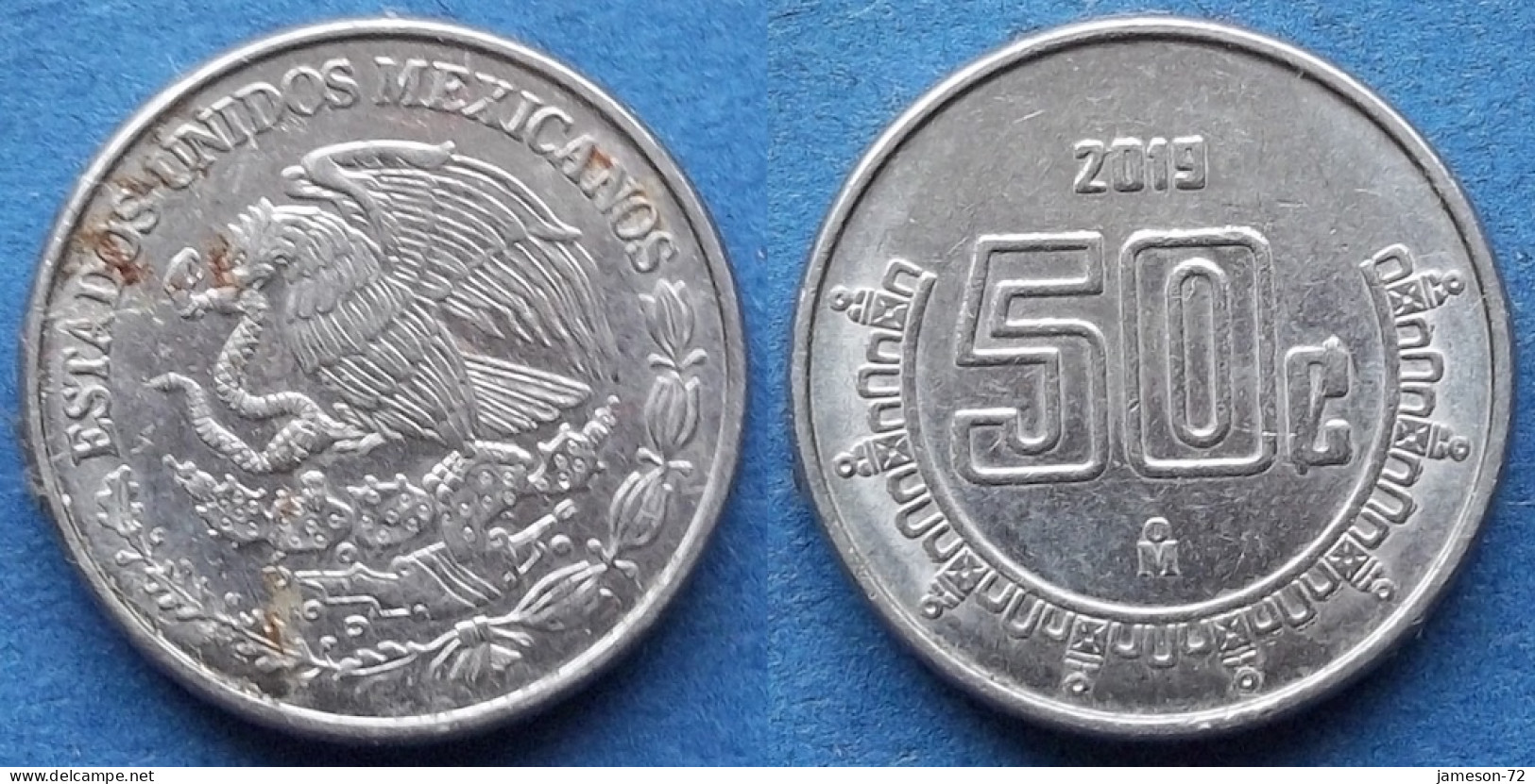 MEXICO - 50 Centavos 2019 Mo KM# 936 Estados Unidos Mexicanos Monetary Reform (1993) - Edelweiss Coins - Messico