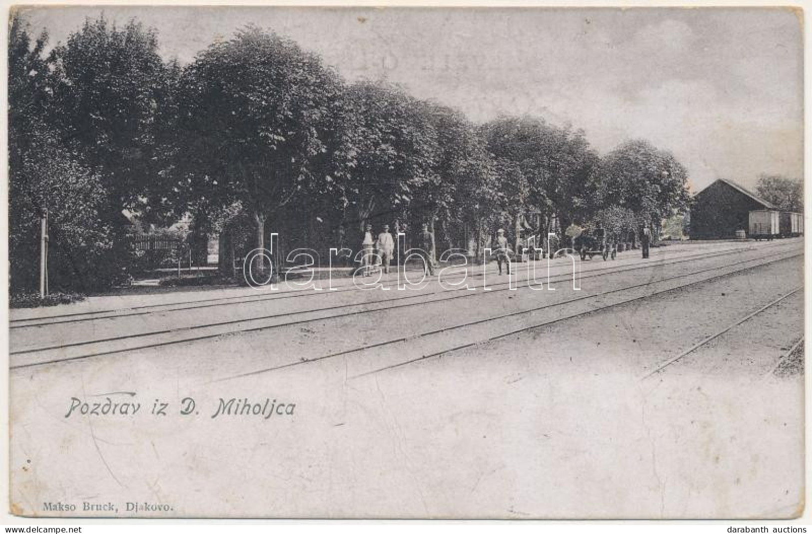 * T3/T4 Alsómiholjác, Unter-Miholtz, Donji Miholjac; Vasútállomás. Makso Bruck Kiadása / Railway Station (fa) - Non Classés