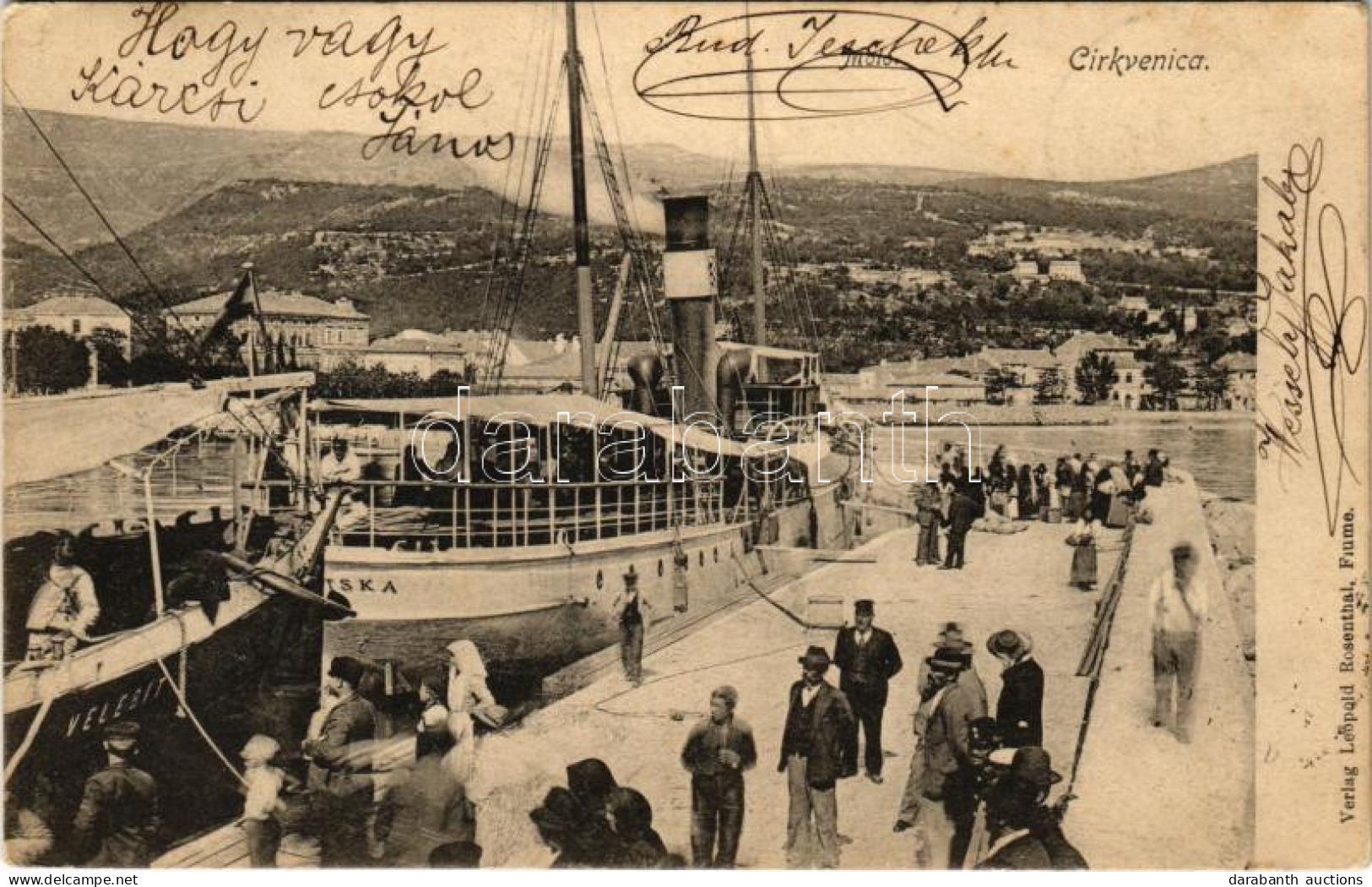 T2/T3 1905 Crikvenica, Cirkvenica; Molo / Port, Steamships (EK) - Unclassified