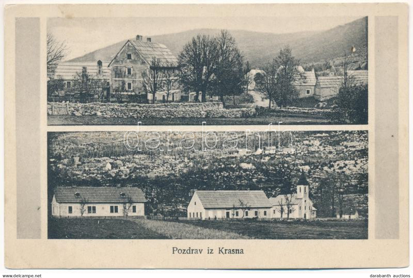 ** T2/T3 Krasno, Krasno Polje (Senj, Zengg); Látkép, Templom / General View, Church. Foto P. Jagodic (EK) - Non Classés