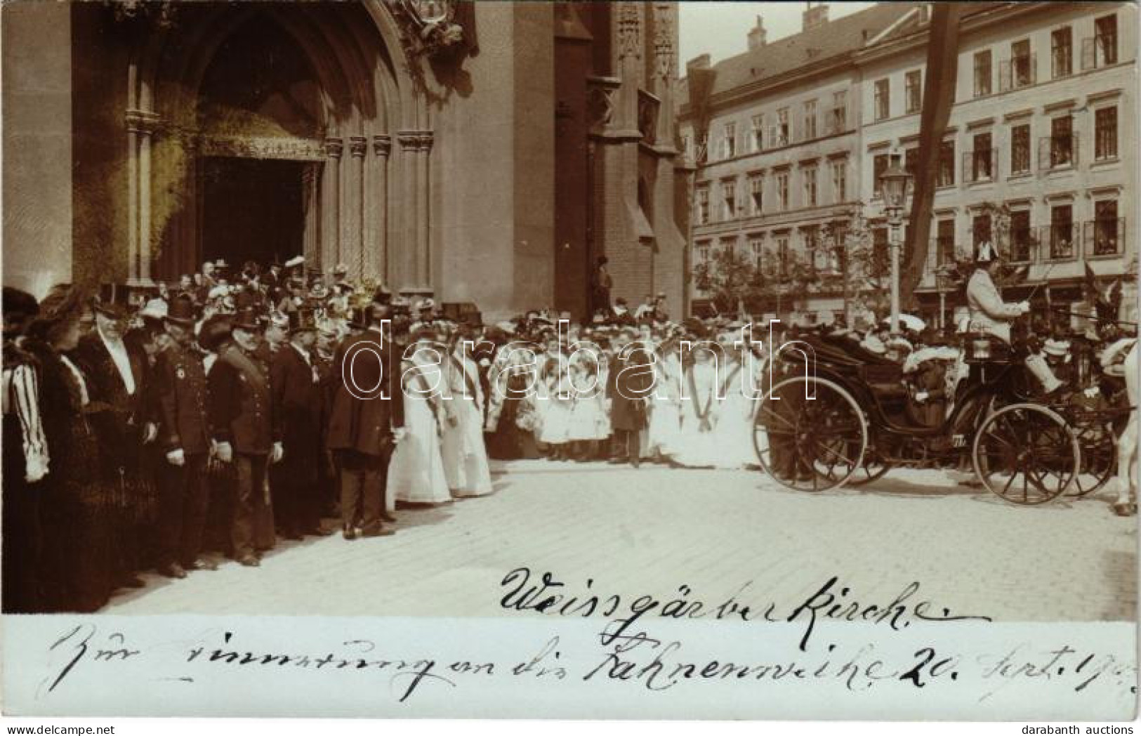 * T2/T3 Wien, Vienna, Bécs; Weissgerberkirche, Fahnenweihe / Flag Consecration, Church. Photo (EK) - Sin Clasificación