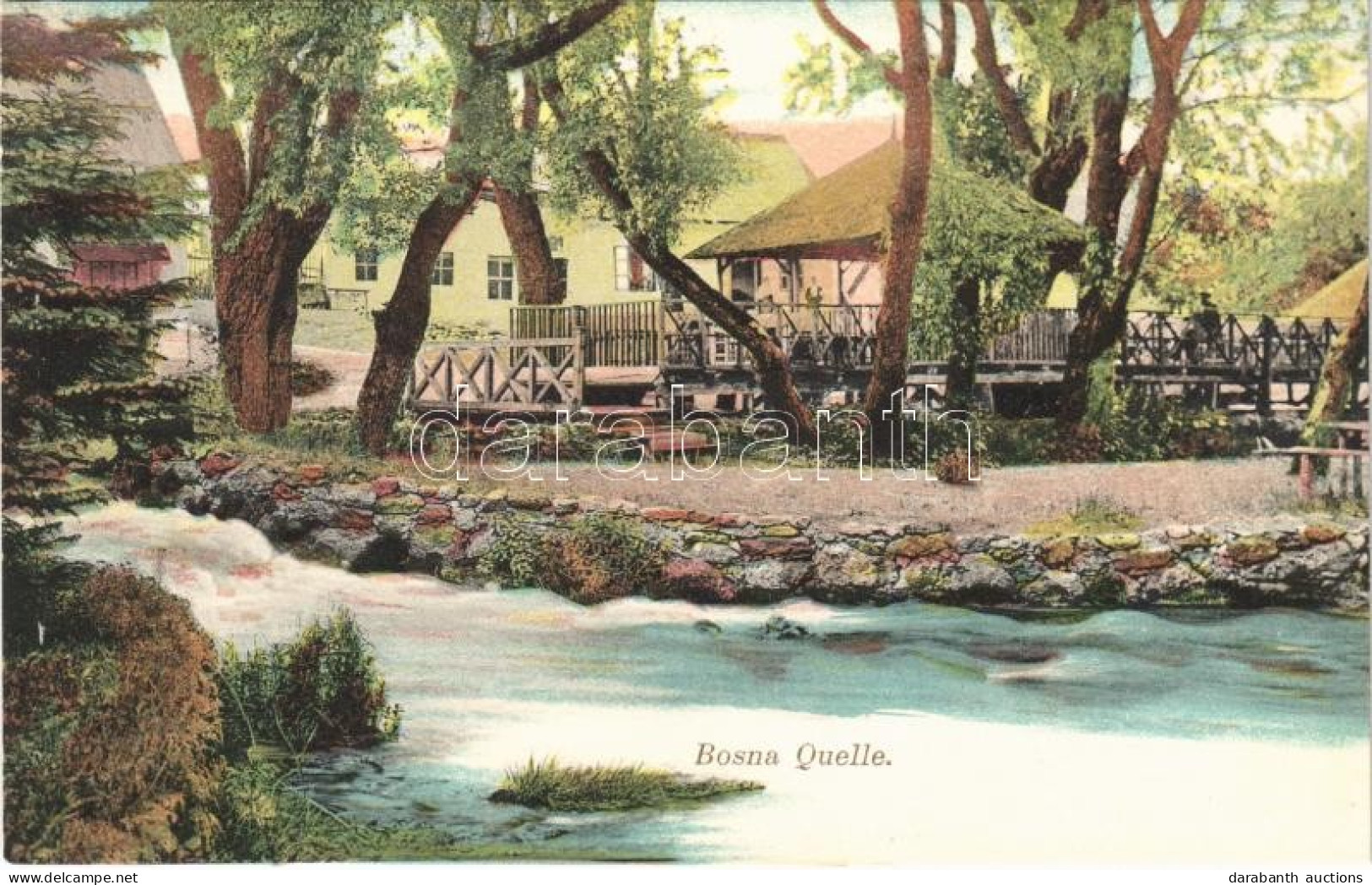 ** T1/T2 Sarajevo, Bosna Quelle / Spring Source, Restaurant. Verlag Simon Kattan - Ohne Zuordnung