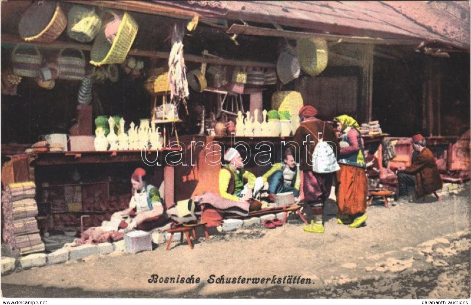 ** T2 Sarajevo, Bosnische Schusterwerkstätten / Bosnian Folklore, Shoemaker's Workshops. Verlag Albert Thier - Ohne Zuordnung