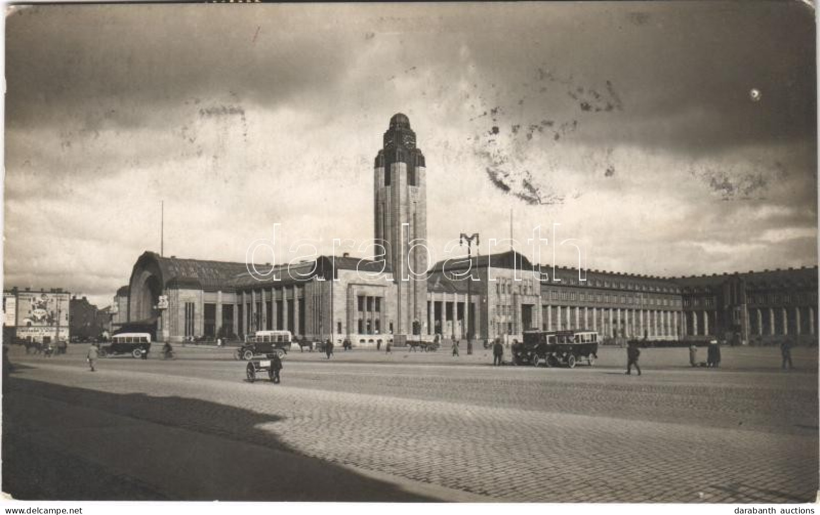 T2/T3 1931 Helsinki, Helsingfors; Asema / Stationen / Railway Station, Automobiles - Unclassified