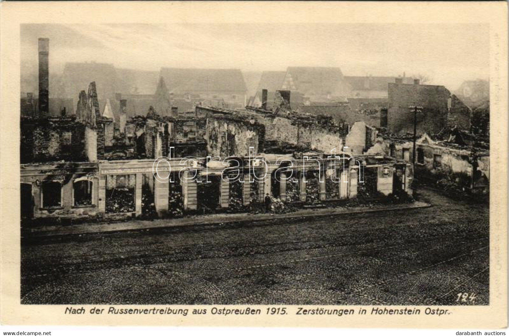 * T2 Olsztynek, Hohenstein; Nach Der Russenvertreibung Aus Ostpreußen 1915. Zerstörungen In Hohenstein / WWI Ruins After - Ohne Zuordnung