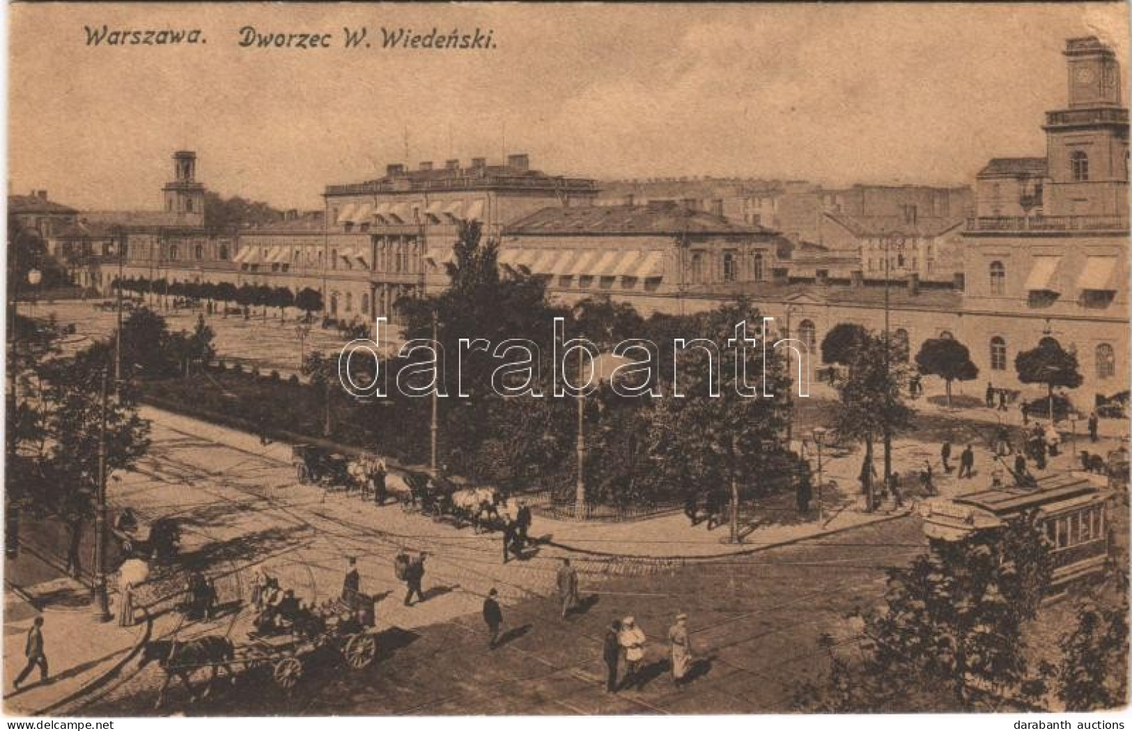 ** T2/T3 Warszawa, Varsovie, Warschau, Warsaw; Dworzec W. Wiedenski / Railway Station, Tram (EK) - Unclassified