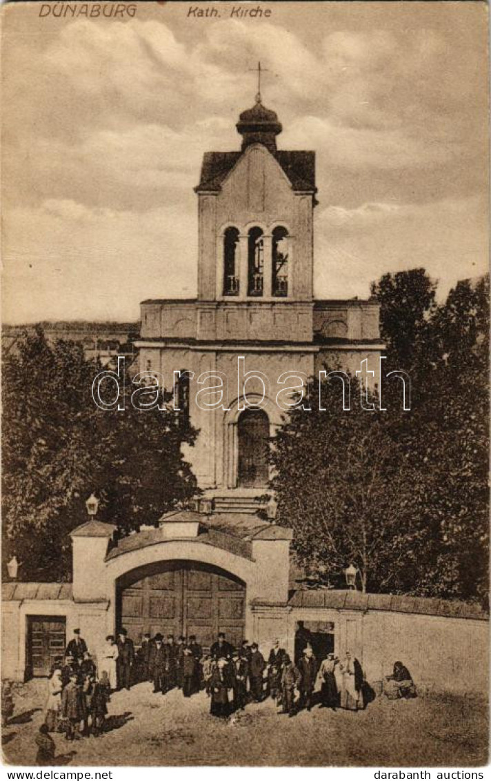 ** T3 Daugavpils, Dünaburg; Kath. Kirche / Catholic Church (creases) - Ohne Zuordnung