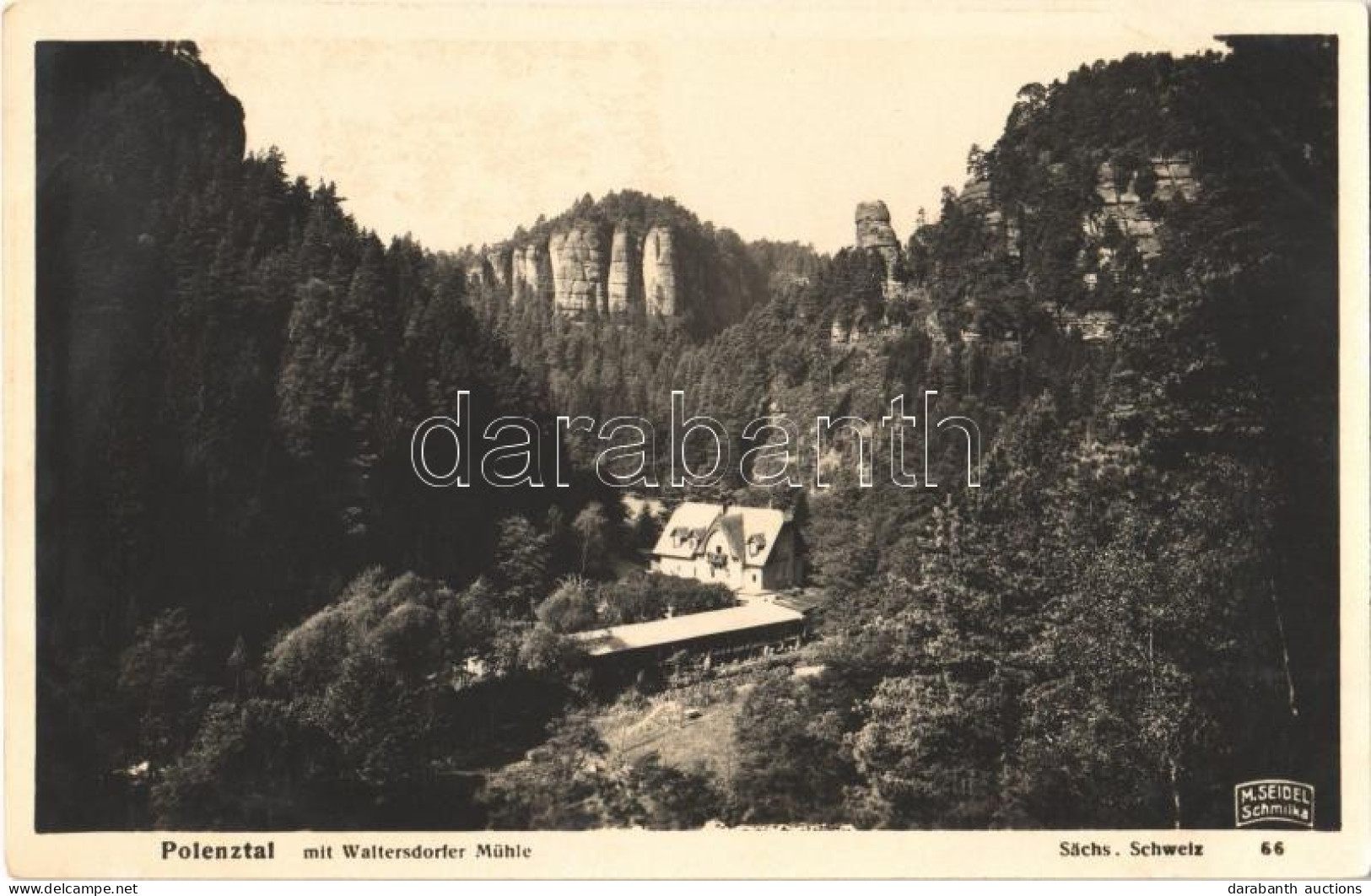 ** T1/T2 Sachsische Schweiz, Polenztal Mit Waltersdorfer Mühle / Valley, Sawmill, Guesthouse, M. Seidel Photo - Ohne Zuordnung