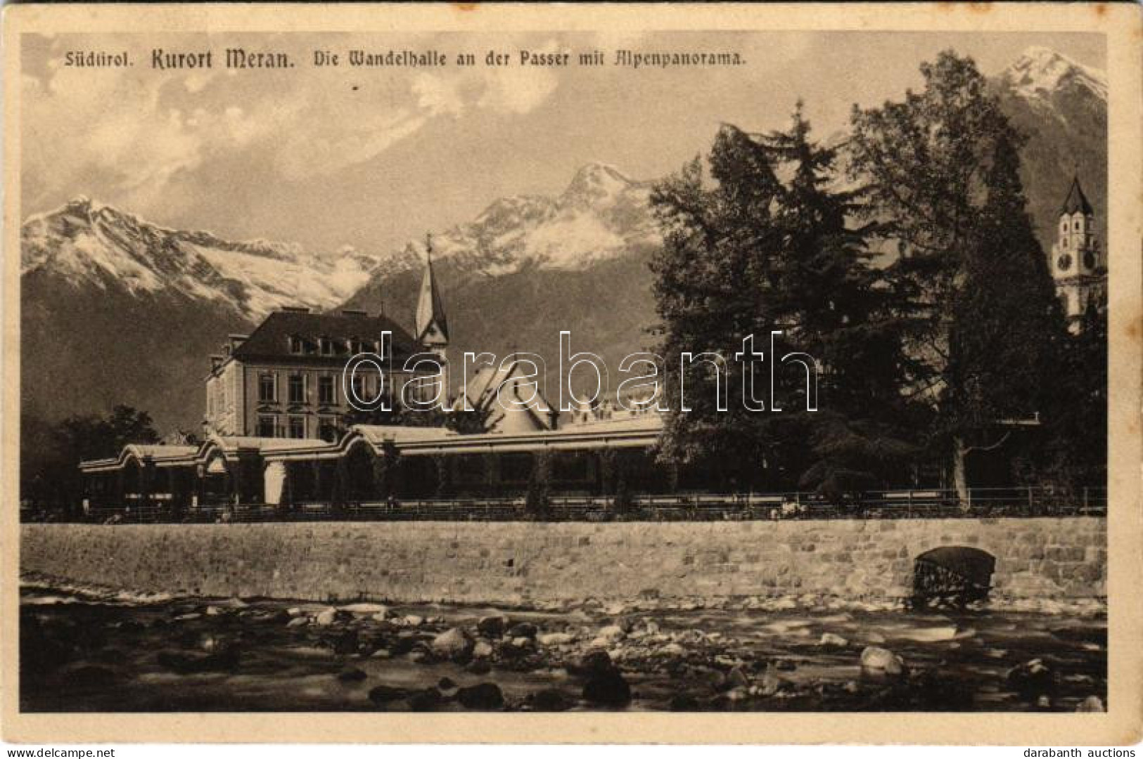 ** T2/T3 Merano, Meran (Südtirol); Die Wandelhalle An Der Passer Mit Alpenpanorama (fl) - Non Classés