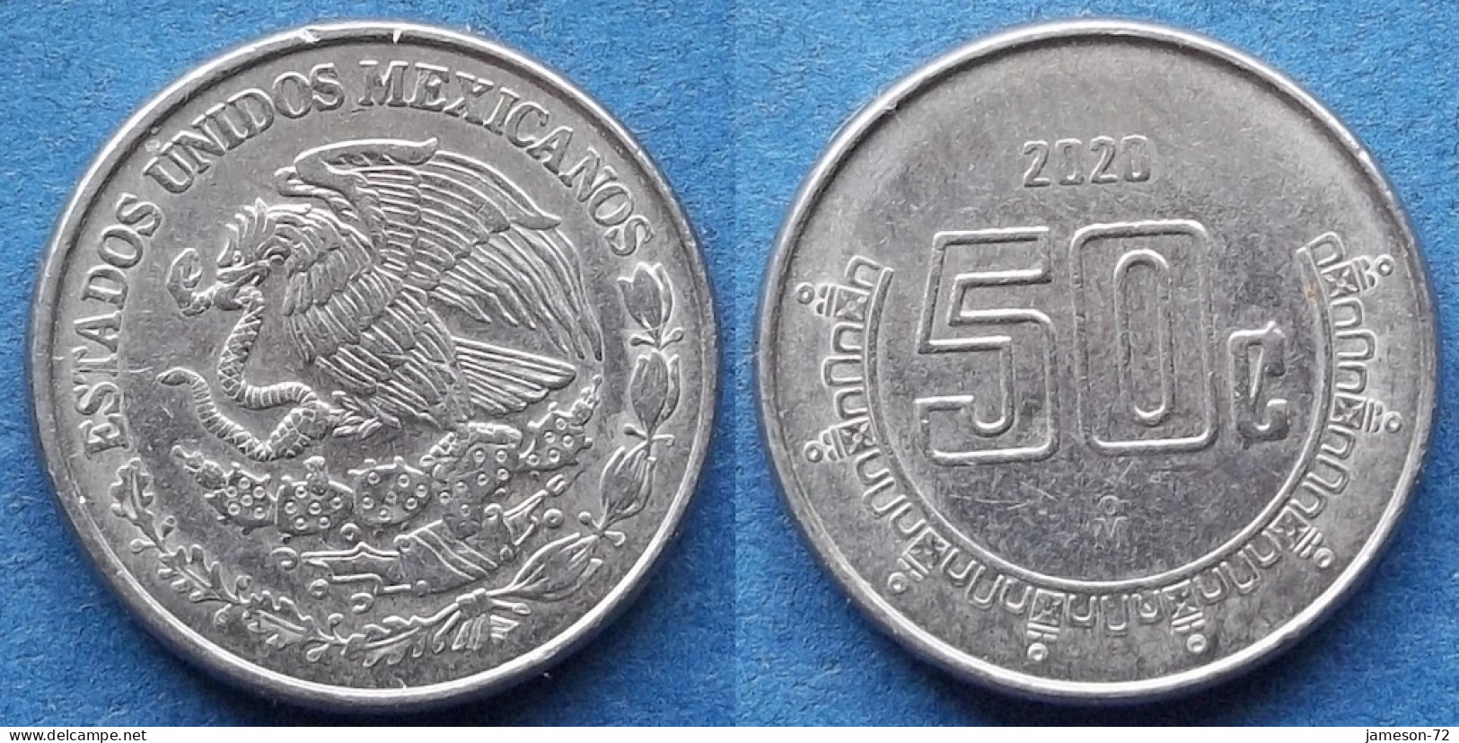 MEXICO - 50 Centavos 2020 Mo KM# 936 Estados Unidos Mexicanos Monetary Reform (1993) - Edelweiss Coins - México