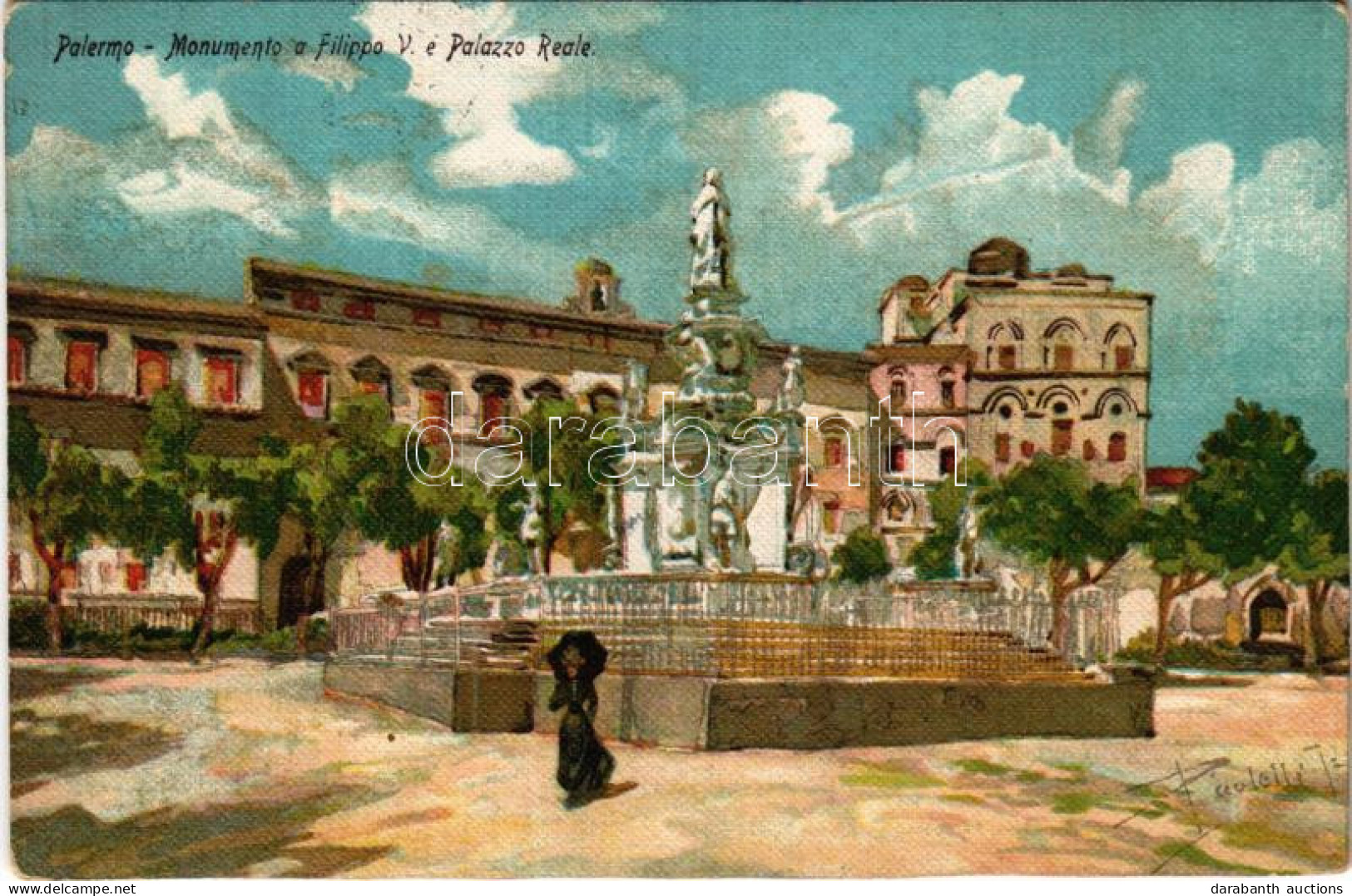 T4 Palermo, Monumento A Filippo V. E Palazzo Reale / Monument, Royal Palace (cut) - Non Classificati