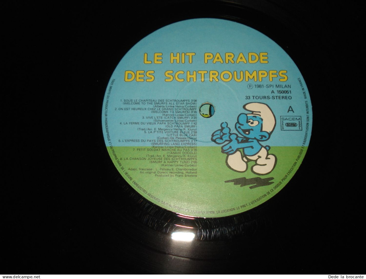 B14 / Hit Parade Des Schtroumpfs - Peyo - LP - A 150 051 - FR 1981  EX/EX - Children