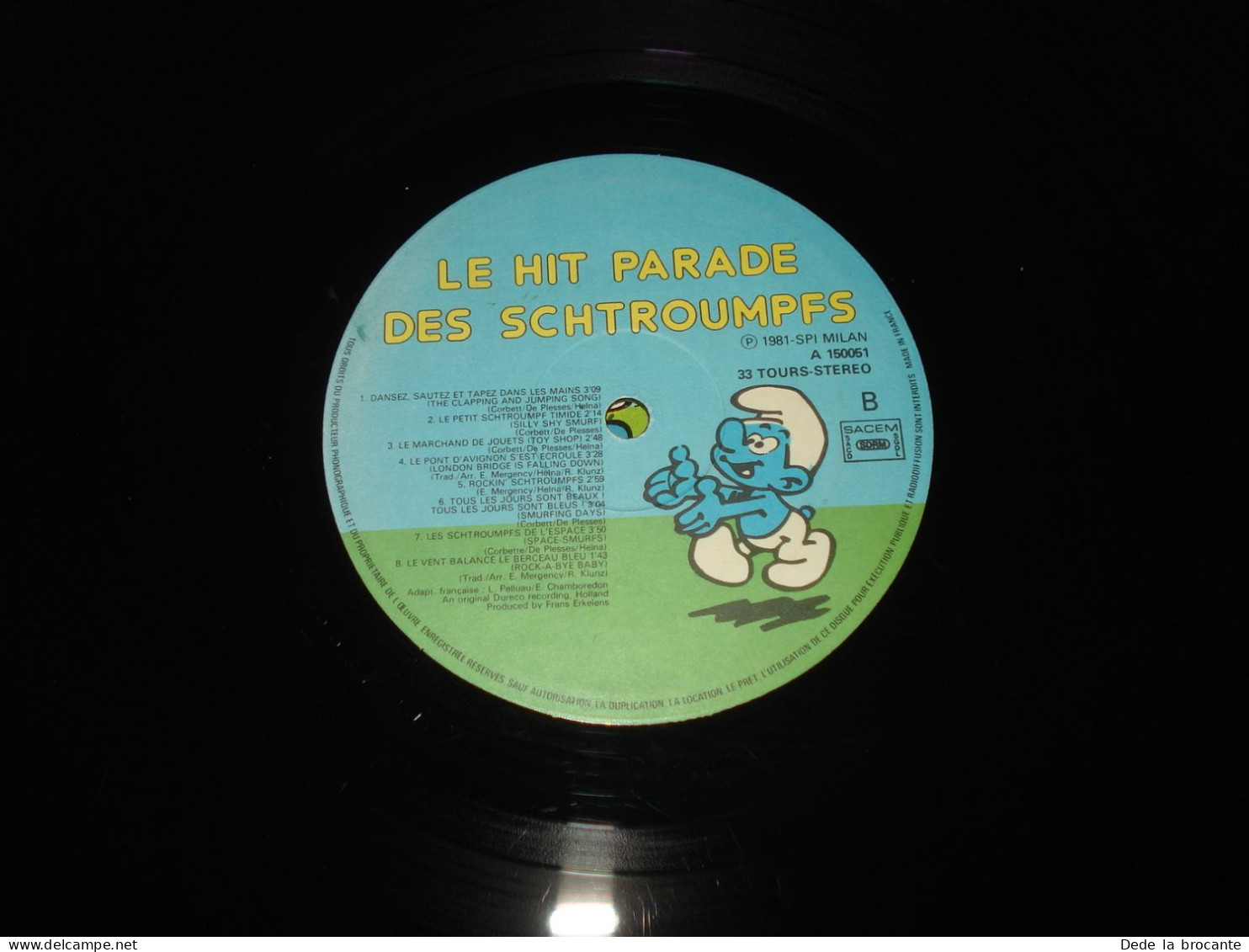 B14 / Hit Parade Des Schtroumpfs - Peyo - LP - A 150 051 - FR 1981  EX/EX - Enfants