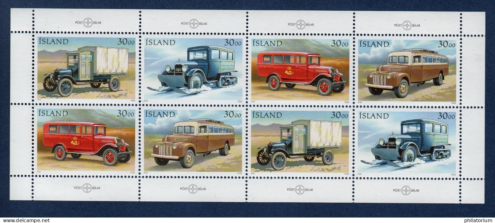 Islande, Island, **, Yv 723, 724, 725, 726, Mi 770, 771, 772, 773, SG 792 A, Véhicules, Camions, - Unused Stamps