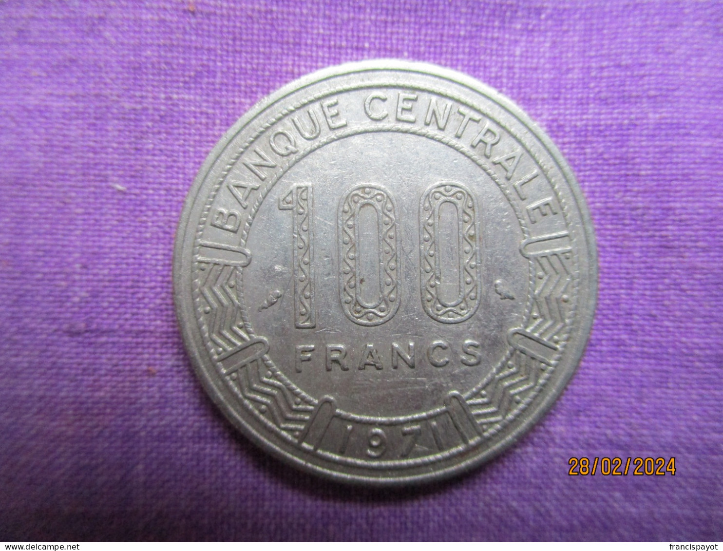 République Centrafricaine: 100 Francs CFA 1971 - República Centroafricana