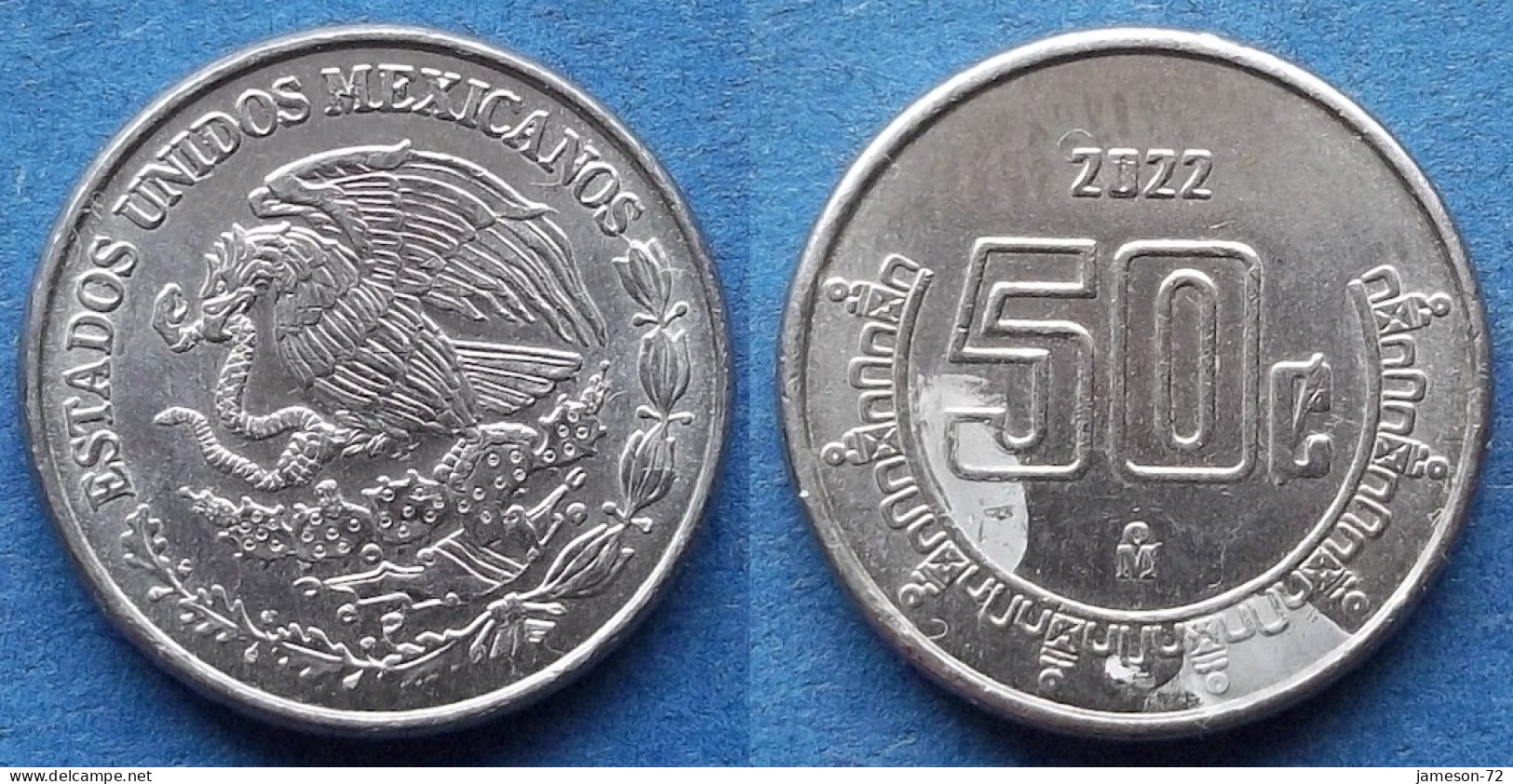 MEXICO - 50 Centavos 2022 Mo KM# 936 Estados Unidos Mexicanos Monetary Reform (1993) - Edelweiss Coins - Mexico