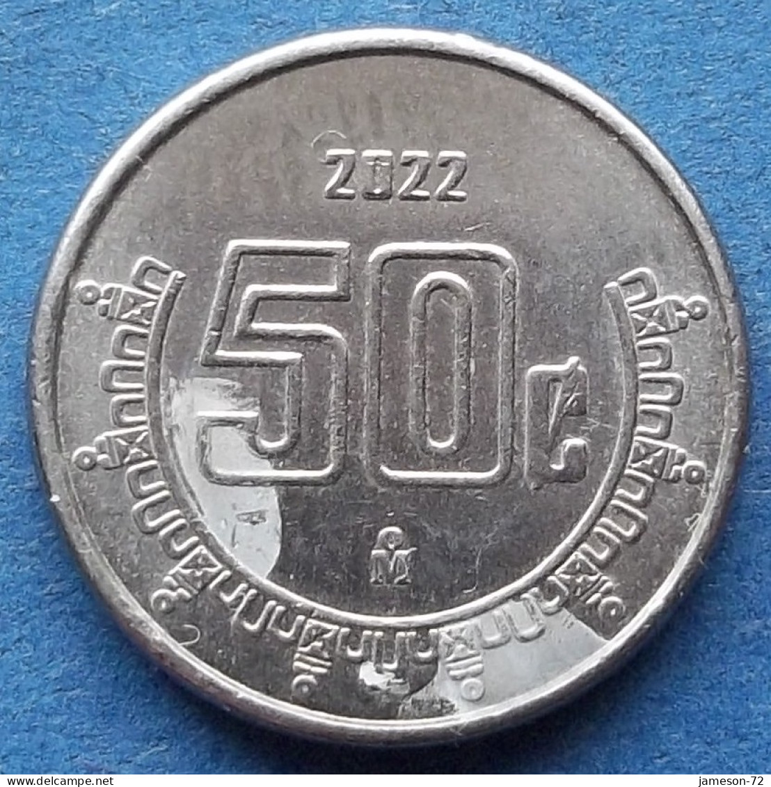 MEXICO - 50 Centavos 2022 Mo KM# 936 Estados Unidos Mexicanos Monetary Reform (1993) - Edelweiss Coins - México