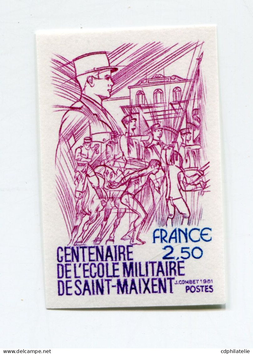 FRANCE N°2140 ** NON DENTELE CENTENAIRE DE L'ECOLE MILITAIRE DE SAINT-MAIXENT - 1981-1990