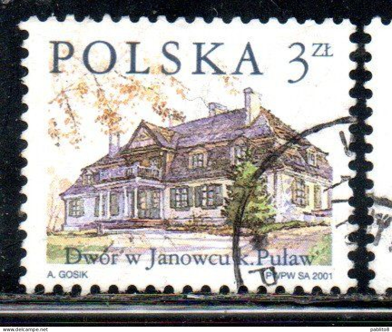 POLONIA POLAND POLSKA 2001 COUNTRY ESTATES JANOWIEC 3z USED USATO OBLITERE' - Oblitérés