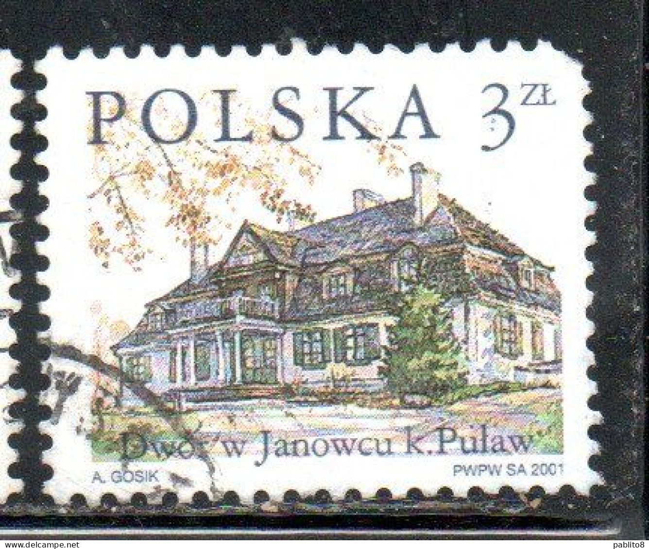 POLONIA POLAND POLSKA 2001 COUNTRY ESTATES JANOWIEC 3z USED USATO OBLITERE' - Used Stamps