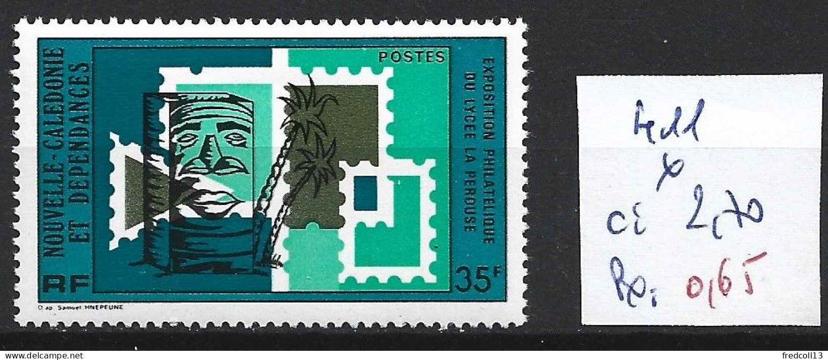 NOUVELLE-CALEDONIE 411 * Côte 2.70 € - Unused Stamps