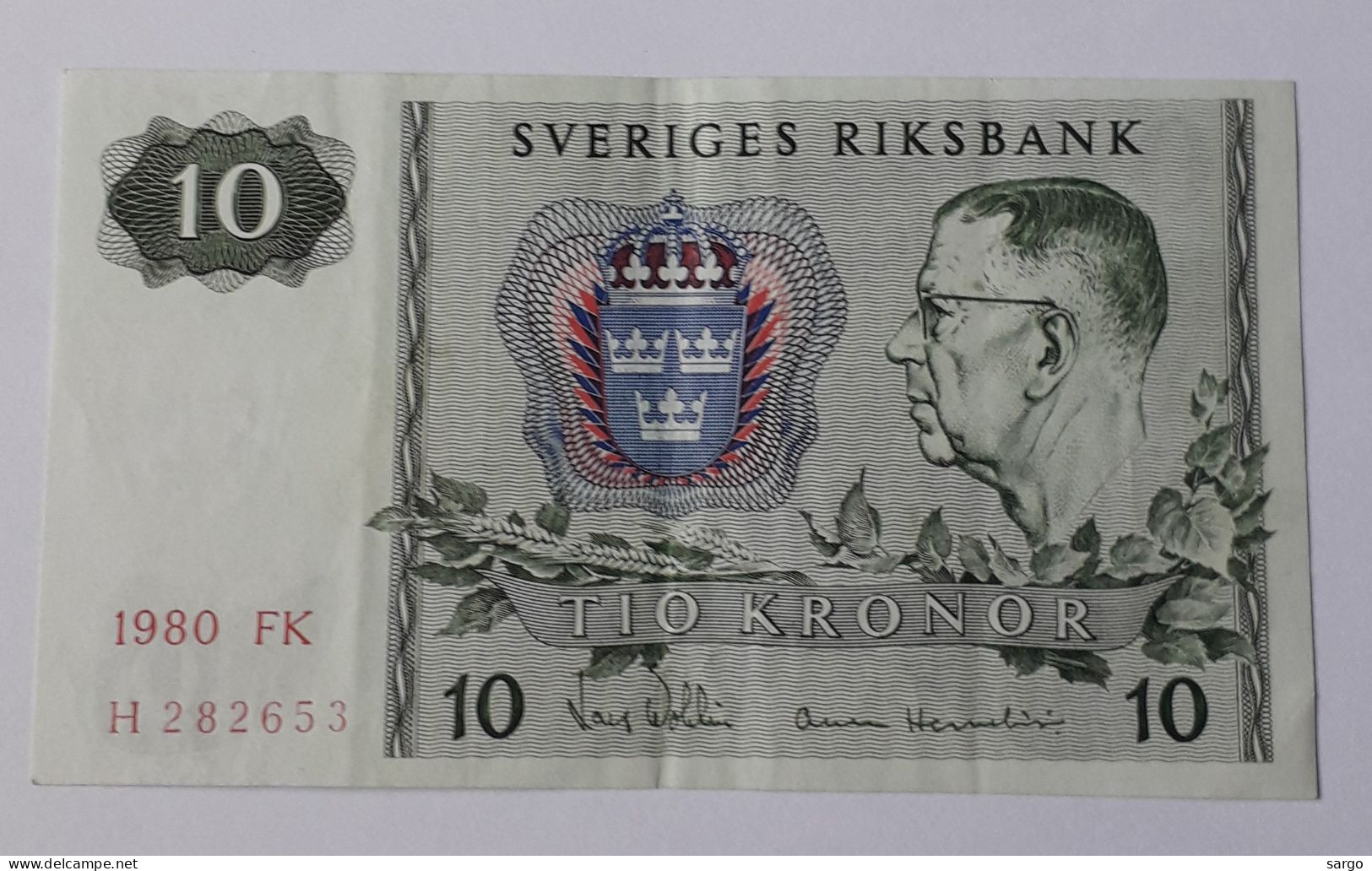 SWEDEN  - 10 KRONOR - P 52e  (1980) - CIRC F - BANKNOTES - PAPER MONEY - CARTAMONETA - - Schweden