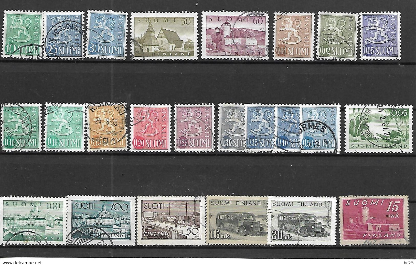 FINLANDE-24 TRES BEAUX TIMBRES OBLITERES - PAS EMINCES- DEPUIS 1946 - Used Stamps