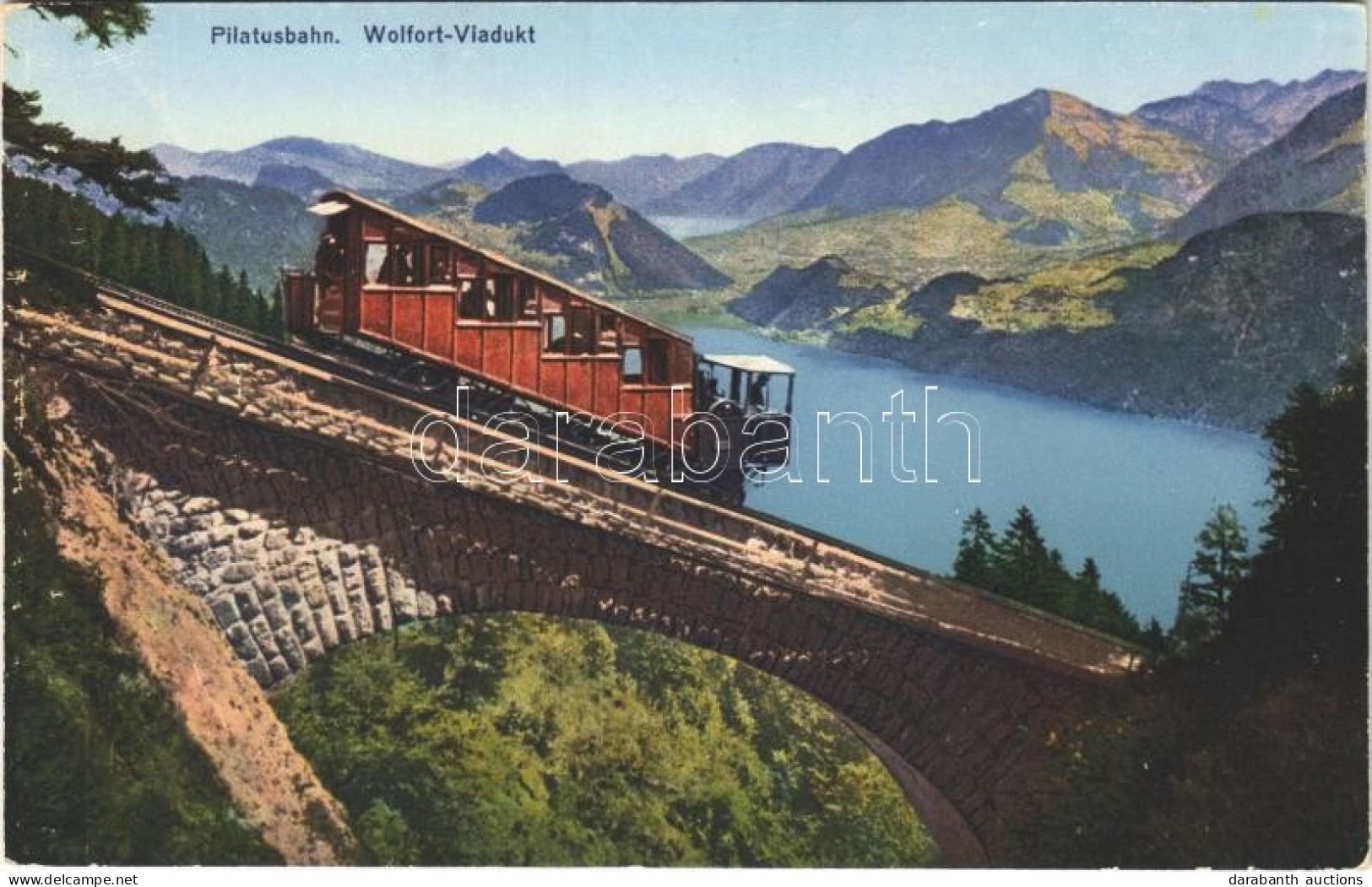 * T2 Pilatusbahn, Wolfort-Viadukt / Mountain Railway, Rack Railway, Viaduct - Non Classificati