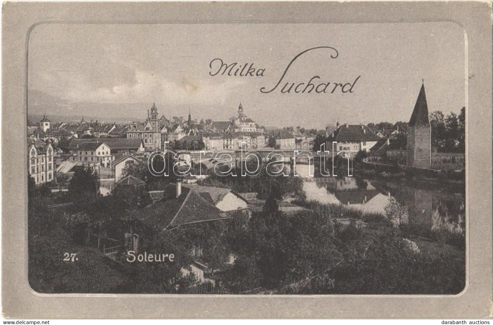 ** T1/T2 Solothurn, Soleure, Soletta; General View, Milka Suchard Chocolate Advertisement - Unclassified