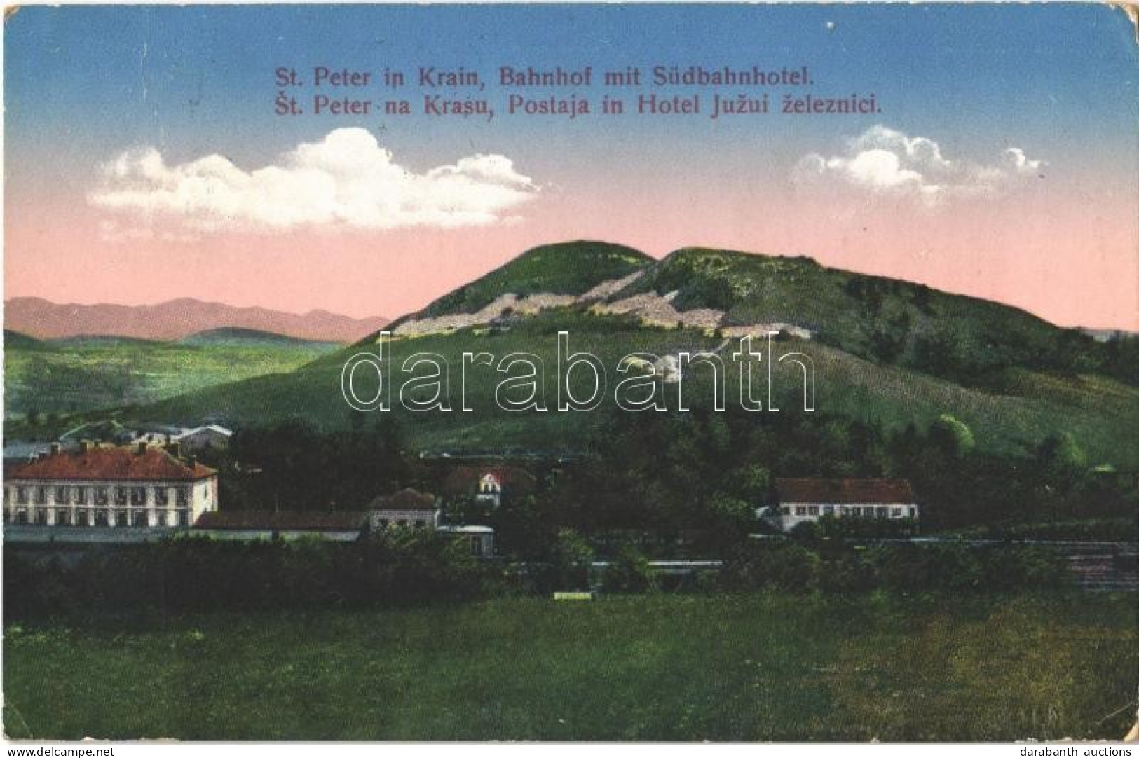 T2/T3 Pivka, St. Petra Na Krasu, San Pietro Del Carso, St. Peter In Krain; Bahnhof Mit Südbahnhotel / Railway Station An - Ohne Zuordnung