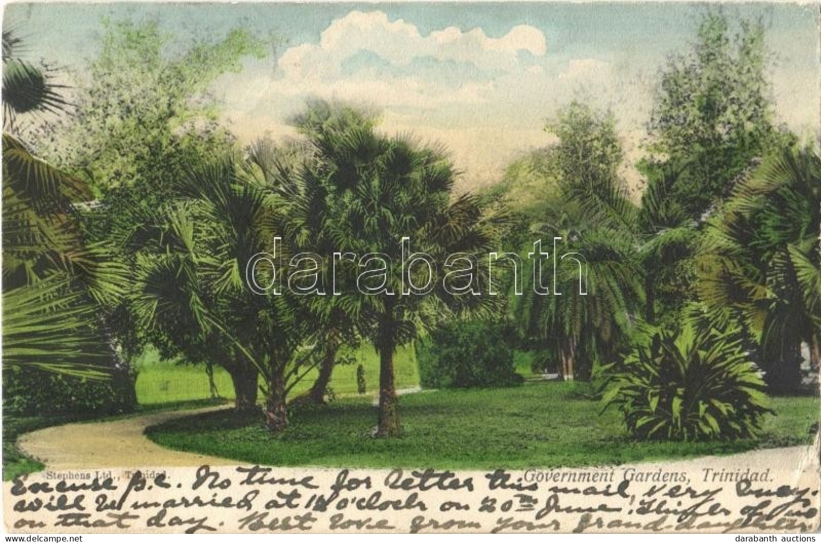 T2/T3 1908 Trinidad, Government Gardens (EK) - Unclassified